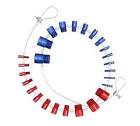 Lot de 26 jauges de filetage de précision en aluminium solide pour une identification rapide de la taille des boulons métriques et royaux professionnels