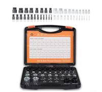 Lot de 26 jauges de filetage pour écrous et boulons avec 26 jauges de filetage mâle et femelle pour une identification rapide et précise de la taille des vis, mesure métrique et en pouces (26 pièces