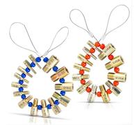Lot de 26 jauges de filetage pour écrous et boulons, outil d'inspection de filetage en alliage d'aluminium avec boucle de fil amovible pour une vérification rapide mâle et femelle, rouge-bleu (or)