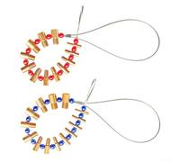 Lot de 26 jauges de filetage professionnelles pour l'identification des écrous et des boulons | Tailles en pouces et métriques avec marquages rouge/bleu | Comprend 14