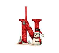 Lot de 26 lettres à suspendre pour sapin de Noël