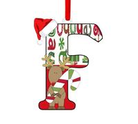 Lot de 26 lettres de l'alphabet à suspendre pour sapin de Noël - Décoration de Noël - Lettres de l'alphabet de A à Z - Lettres de l'alphabet (F)