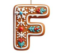 Lot de 26 Lettres de l'alphabet en d'épices à Suspendre - Lettres de l'alphabet de A à Z | Pendentif en Forme de Lettre Initiale | Ornements de Sapin de Noël en d'épices