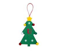 Lot de 26 lettres de l'alphabet en feutre à suspendre pour sapin de Noël, décoration de maison, mur, cheminée, fête et festival (U)