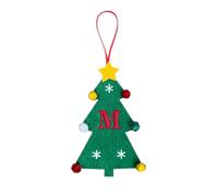 Lot de 26 lettres de l'alphabet en feutre à suspendre pour sapin de Noël - Décoration personnalisée pour maison, mur, cheminée, fête et festival (taille M)