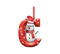 Lot de 26 lettres décoratives de Noël personnalisées à suspendre pour sapin (D)