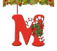 Lot de 26 Lettres décoratives pour Sapin de Noël, pendentifs décoratifs à Suspendre pour Bas de Noël, cheminée, 26 Lettres de l'alphabet réutilisables pour Loisirs créatifs (Rouge-M)