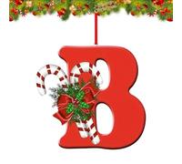 Lot de 26 Lettres décoratives pour Sapin de Noël, pendentifs décoratifs à Suspendre pour Bas de Noël, cheminée, 26 Lettres de l'alphabet réutilisables pour Loisirs créatifs (Rouge-B)