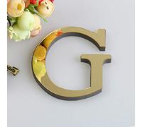 Lot de 26 lettres - Miroir 3D - Acrylique - Autocollants muraux - Objets d'ameublement - Décoration créative (G, taille unique)