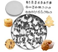 Lot de 26 mini emporte-pièces avec boîte en étain, chiffres et géométrie (0-9), emporte-pièces en acier inoxydable durable pour enfants, emporte-pièces en argile polymère et coupe-fruits