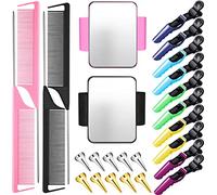 Lot de 26 outils de tressage de cheveux magnétiques en acier inoxydable avec pince à cheveux en plastique crocodile