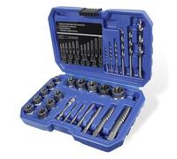 Lot de 26 outils professionnels de retrait d'écrou de vis en alliage à pointe fendue de 135 degrés pour perceuse à percussion Adaptateur de rangement portable