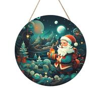 Lot de 26 panneaux ronds en bois de 30,5 cm à suspendre - Décoration murale rustique avec corde