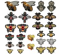 Lot de 26 patchs brod s en forme d'abeille et d'insecte, coudre ou repasser, pour vestes, jeans, v tements, t-shirts