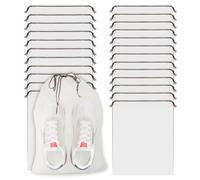 Lot de 26 sacs à chaussures transparents de 30 x 40 cm avec corde, anti-poussière et sous-vêtements, sac de voyage pour homme et femme, transparent, Universel