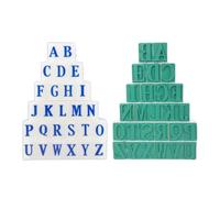 Lot de 26 tampons à lettres détachables en majuscules pour le scrapbooking, l'enseignement et les loisirs créatifs