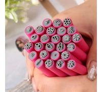 Lot de 26 tampons pour nail art, graffiti sur ongles, outils de pointillage, outil de tampon pour nail art, kit de stylo polyvalent pour nail art, tampons à ongles pour femmes et filles (rose 01 26