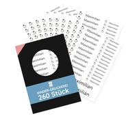 Lot de 260 autocollants nominatifs en forme de feuilles - Pour l'intérieur et l'extérieur - Lave-vaisselle et lavable en machine - Résistants à l'eau - Pour lave-vaisselle et extérieur (blanc)