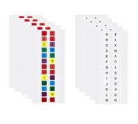 Lot de 260 onglets d'indexation colorés, onglets d'indexation autocollants A-Z, intercalaires transparents avec index A-Z, bandes d'indexation alphabétiques imperméables pour livres, 2 couleurs