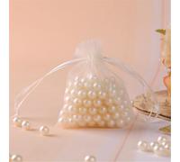 Lot de 260 sachets en organza 10 x 15 cm - Sacs cadeaux avec cordon de serrage - Petits sachets en organza à remplir - Sachets de lavande - Sacs cadeaux pour mariage, fête et Noël (blanc doux)