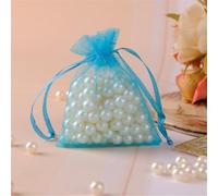 Lot de 260 sachets en organza 11 x 16 cm - Sacs cadeaux avec cordon de serrage - Petits sachets en organza à remplir - Sachets de lavande - Sacs cadeaux pour mariage, fête et Noël (bleu lac)