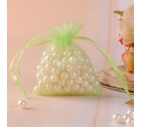 Lot de 260 sachets en organza 11 x 16 cm - Sacs cadeaux avec cordon de serrage - Petits sachets en organza à remplir - Sachets à lavande - Sacs cadeaux pour mariage, fête et Noël (vert citron)