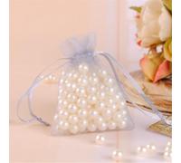 Lot de 260 sachets en organza 11 x 16 cm - Sacs cadeaux avec cordon de serrage - Petits sachets en organza à remplir - Sachets de lavande - Sacs cadeaux pour mariage, fête et Noël (gris)