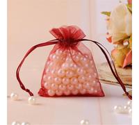 Lot de 260 sachets en organza 11 x 16 cm - Sacs cadeaux avec cordon de serrage - Petits sachets en organza à remplir - Sachets à lavande - Sacs cadeaux pour mariage, fête et Noël (bordeaux)
