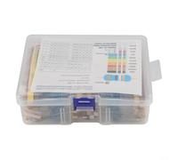 Lot de 2600 résistances à film métallique 1/4 W, 130 valeurs de 1Ω à 10 MΩ pour appareils électroniques de bricolage, projets Arduino, expériences scientifiques scolaires et tests de circuits