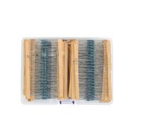 Lot de 2600 résistances électriques fixes à film métallique 1/4 W 0,25 W 130 valeurs 1 Ohm-3 M Ohm avec tolérance de 1 %, résistance assortie en option