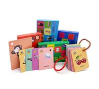 Lot de 262 cartes flash 6 en 1 pour tout-petit, mots à vue pour enfants avec carte flash pour tout-petits, chiffres, animaux terrestres, animaux de l'océan, fruits, cartes ABC