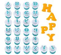 Lot de 26pcs Emporte-Pièce, Lettres Alphabet Découpoirs pour Décoration Pâte à Sucre, Biscuit, Gteau, Ustensiles à Pâtisserie - Pour mariage, anniversaire, Noël, fête prénatale