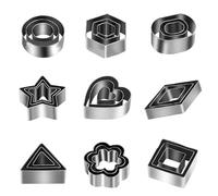 Lot de 27/30 emporte-pièces en acier inoxydable avec 10 formes et 3 tailles pour la cuisson de biscuits et travaux manuels avec boîte de rangement