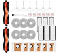 Lot de 27 accessoires pour robot aspirateur Xiaomi X20+/X10 Plus, pièces de rechange, 6 sacs à poussière, 6 tampons de nettoyage, 2 brosses principales, 6 brosses latérales, 6 filtres HEPA, 1 brosse