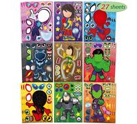 Lot de 27 autocollants spidey Hero pour fête d'anniversaire pour enfants, pour faire vos propres autocollants, jouets, friandises, sacs à bonbons, fournitures de fête d'anniversaire