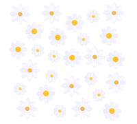 Lot de 27 écussons à repasser en forme de marguerite - Thermocollants - Pour adultes et enfants