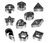 Lot de 27 emporte-pièces en acier inoxydable pour une utilisation à long terme dans les cuisines et les ateliers de pâtisserie (30)