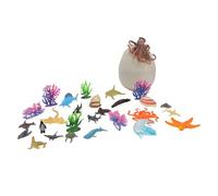 Lot de 27 figurines d'animaux marins pour enfants, jouets de bain sous les animaux marins pour enfants, jeu éducatif miniature d'animaux marins, apprentissage préscolaire pour fête