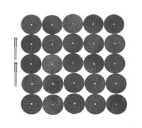 Lot de 27 mini disques à tronçonner en métal, 32 mm de diamètre, avec mandrins pour outils Proxxon, acier corindon, combinaisons de construction, pour couper et poncer le métal, la céramique, le
