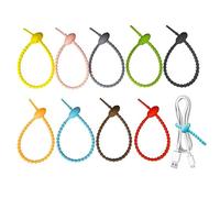 Lot de 27 serre-câbles en silicone réutilisables - Serre-câbles multicolores pour sauver les aliments