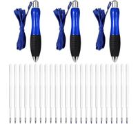 Lot De 27 Stylos À Bille Lestés Pour La Vie - Surligneurs À Large Prise En Main - Pour Tremblements De Main, Arthrite, Faible Force De Préhension, 3 Stylos Noirs, 24 Recharges