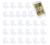 Lot de 27 supports d'assiettes en plastique acrylique - 6,5 x 5 x 5,5 cm - Réglables - Support décoratif pour produits électroniques - Présentoir photo