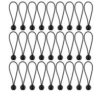Lot de 27 tendeurs à boules de 15,2 cm de diamètre 4 mm avec boules, tendeurs de drapeau, sangles élastiques robustes pour bâche, mât de drapeau/bannière, tente de camping, auvent, tonnelle, chapiteau