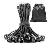 Lot de 27 tendeurs en caoutchouc avec boule, 30 cm, pour bâches, tentes, bannières