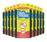 Lot de 27 têtes de rechange en éponge verte pour manche à éponge Dishmatic