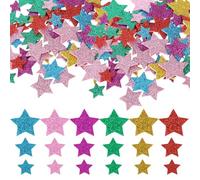 Lot de 270 autocollants en forme d'étoile en caoutchouc mousse, étoiles, paillettes, autocollants en mousse pailletée, autocollants muraux pour scrapbooking, cartes de vœux