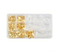 Lot de 270 bornes de connecteur à sertir pour fil électrique avec pince à froid, isolées avec manchons transparents pour un câblage organisé et sûr