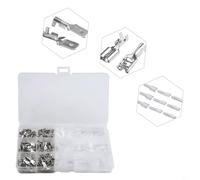 Lot de 270 connecteurs femelles et mâles pour fils de 2,8 mm/4,8 mm/6,3 mm (0,5-2,5 mm²), laiton étamé, isolation SLE