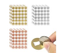 Lot de 270 étiquettes autocollantes rondes à gratter, cartes à gratter faites maison, accessoires créatifs personnalisés, adaptés aux récompenses d'enfants, aux surprises d'anniversaire