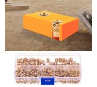 Lot de 270 inserts filetés à ultrasons à encastrement chaud M2/3/4/5 - Écrous filetés - Douilles filetées en laiton M3 - Filetage intérieur - Kit de réparation pour pièces en plastique